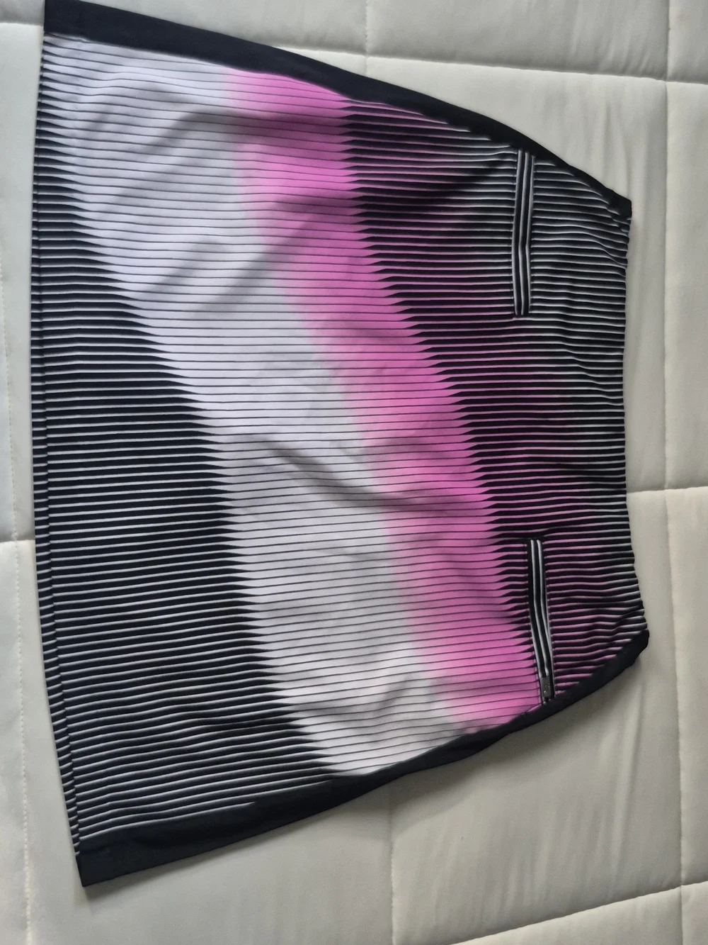 Tail Black, White & Pink Striped Mini Skirt